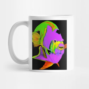 Purple Angel Fish Abstract Mug